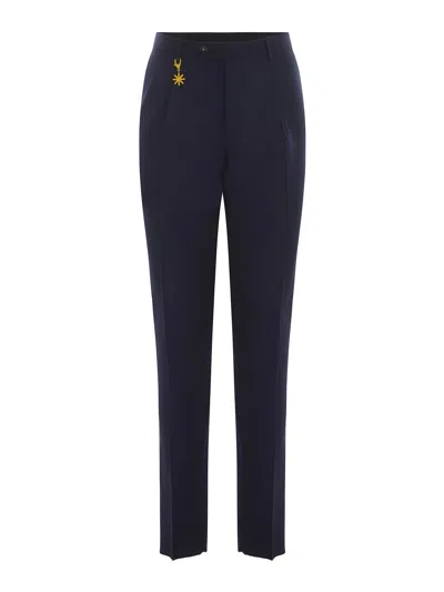 Manuel Ritz Casual Trousers In Blue
