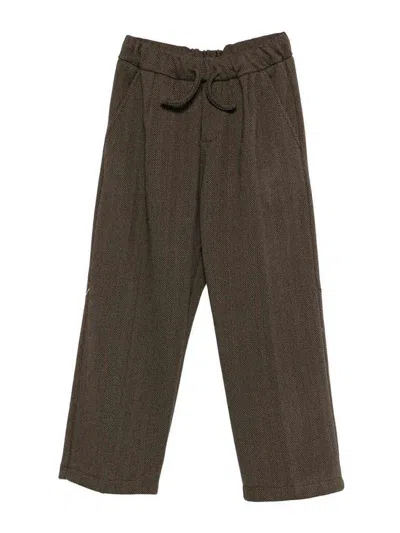 Manuel Ritz Kids' Drawstring Pants In Brown
