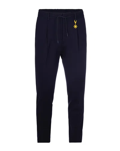 Manuel Ritz Pantalone Slim Fit Blu In Blue