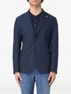 Manuel Ritz Patch-pocket Blazer In Blue