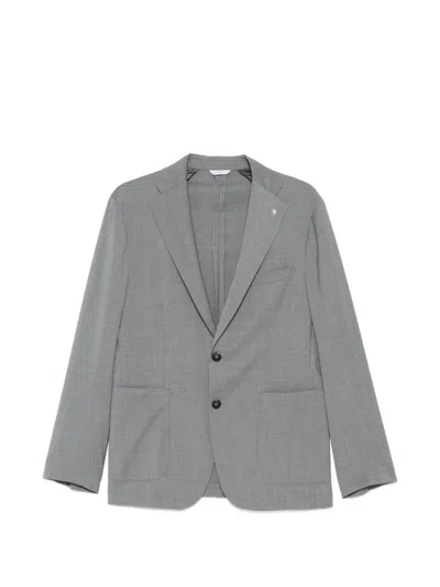 Manuel Ritz Sakko Mit Aufgesetzter Tasche In Gray