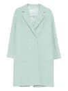 Manuel Ritz Patch-pocket Double-breasted Coat In Blue