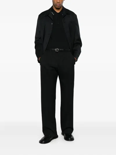 Manuel Ritz Patch-pocket Overshirt In Black