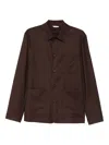Manuel Ritz Patch-pocket Shirt Jacket In Brown