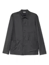 Manuel Ritz Patch-pocket Shirt Jacket In Gray