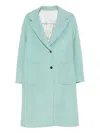 Manuel Ritz Patch-pocket Wool-blend Coat In Blue