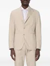 Manuel Ritz Patch Pockets Blazer In Neutral
