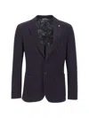 Manuel Ritz Patch-pocket Star-pin Blazer In Blue