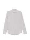 Manuel Ritz Patterned Cotton Shirt In Gray