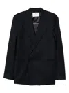 Manuel Ritz Peak-lapel Double-breasted Blazer In Black