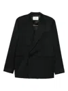 Manuel Ritz Peak-lapel Double-breasted Blazer In Black