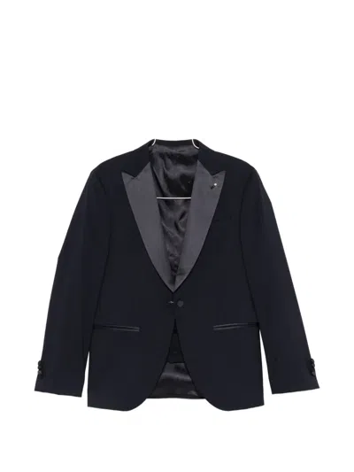 Manuel Ritz Peak-lapels Suit In Blue