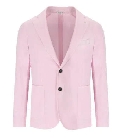 MANUEL RITZ MANUEL RITZ PINK SINGLE-BREASTED JACKET