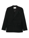 Manuel Ritz Pinstriped Blazer In Black