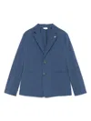 Manuel Ritz Pinstriped Blazer In Blue
