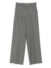 Manuel Ritz Pinstriped Trousers In Gray