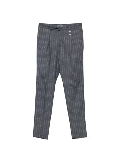 Manuel Ritz Pinstripe-pattern Pleated Trousers In Gray