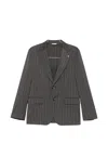 Manuel Ritz Pinstripe-pattern Single-breasted Suit In Gray