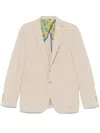 Manuel Ritz Light Brown Single Breasted Blazer In Neutral
