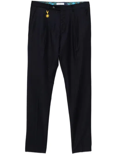 Manuel Ritz Pleat-detail Trousers In Blue