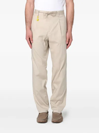 MANUEL RITZ PLEAT-DETAILED DRAWSTRING TROUSERS