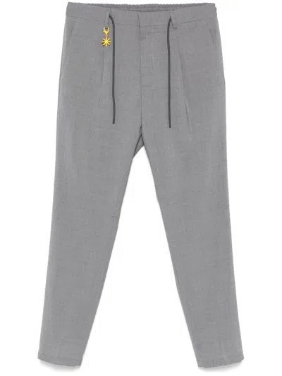 Manuel Ritz Pleat-detailed Trousers In Gray