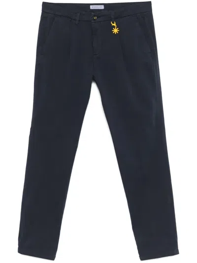 Manuel Ritz Pleat-detailed Trousers In Blue