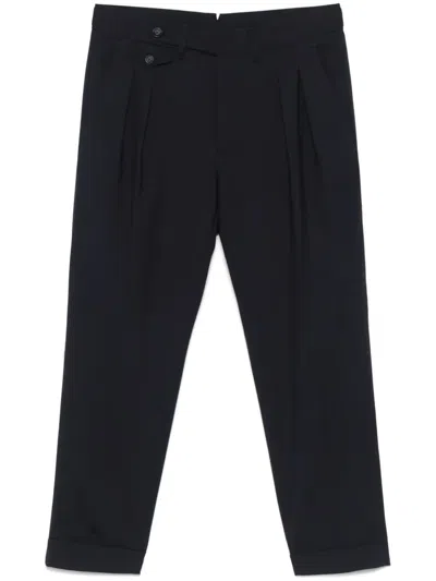 Manuel Ritz Pleat-detailed Trousers In Blue