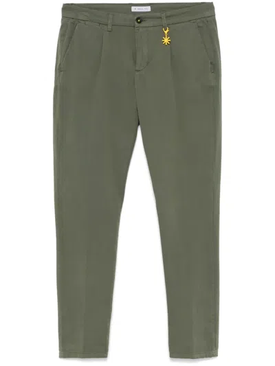Manuel Ritz Pleat-detailed Trousers In Green