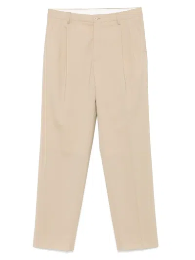 Manuel Ritz Pleated Chinos In Neutrals