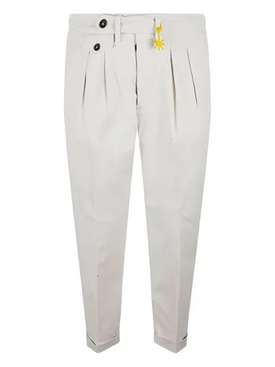 Manuel Ritz Pleated-cuff Trousers In Gray