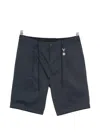 Manuel Ritz Pleated Drawstring Shorts In Blue