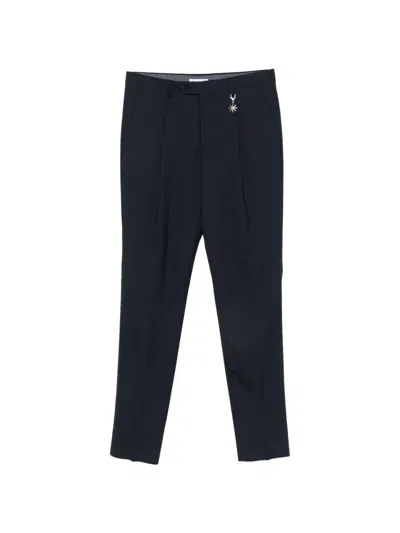 Manuel Ritz Pleated Stretch-wool Trousers In Black