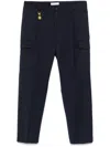 Manuel Ritz Pleated Tapered Trousers In Blue