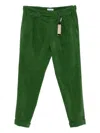 Manuel Ritz Pleated Tapered Trousers In Green