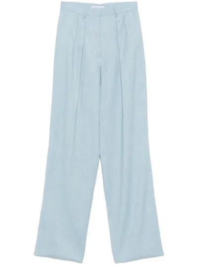 Manuel Ritz Pleated Trousers In 蓝色