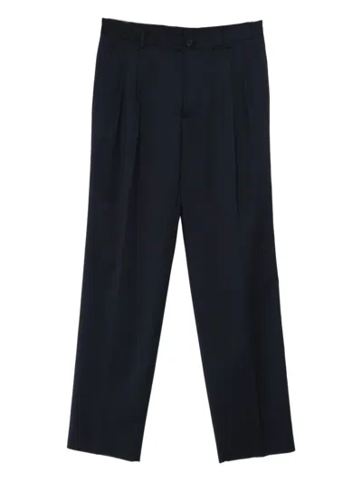 Manuel Ritz Pleated Trousers In Blue
