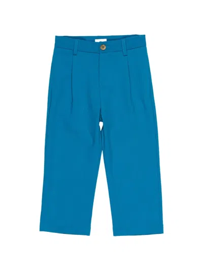 Manuel Ritz Kids' Pleated Trousers In Blue