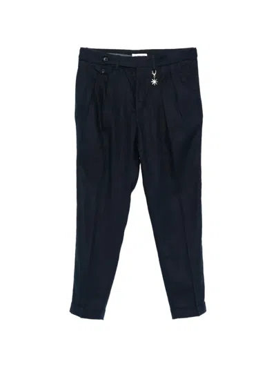 Manuel Ritz Pleated Trousers In Blue