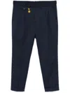Manuel Ritz Pleated Tapered Trousers In Blue