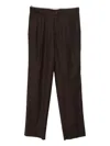Manuel Ritz Pleated Trousers In Brown