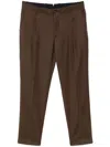 Manuel Ritz Pleated Trousers In Brown