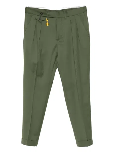 Manuel Ritz Pleated Trousers In Green