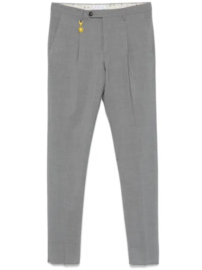 Manuel Ritz Pleated Trousers In Gray