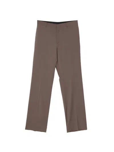 Manuel Ritz Pressed-crease Tailored Trousers In Brown