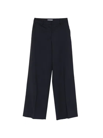 Manuel Ritz Pressed-crease Trousers In Blue
