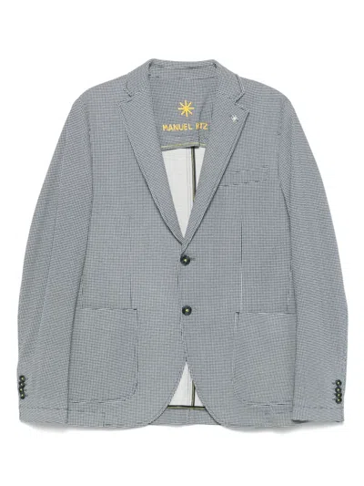 Manuel Ritz Printed Blazer In Blue