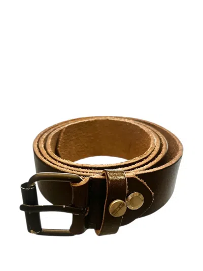 Manuel Ritz Kids' Punched-hole Leather Belt In Brown