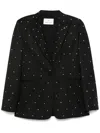 Manuel Ritz Rhinestone-embellished Blazer In Black