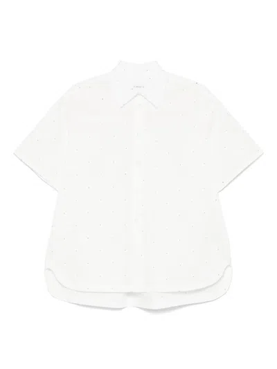 Manuel Ritz Rhinestone-embellished Shirt In Neutrals